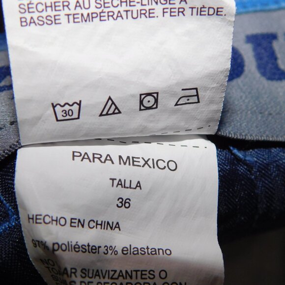 PGA TOUR Mens 36 x 9 Two Tone Blue Striped performance golf Shorts - Picture 6 of 9